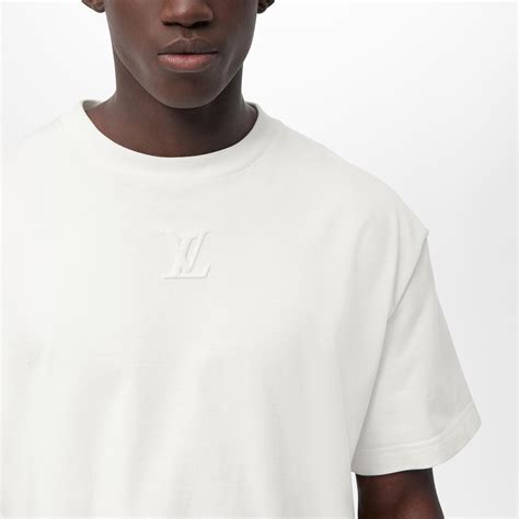 lv bleached tee|Embossed Lv Cotton T.